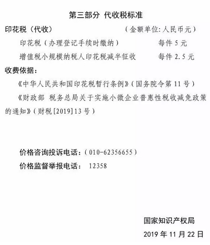 國知局：最新專利申請收費及商標注冊收費標準6